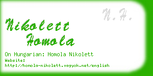 nikolett homola business card